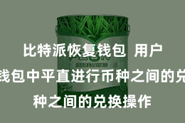 比特派恢复钱包  用户不错在钱包中平直进行币种之间的兑换操作