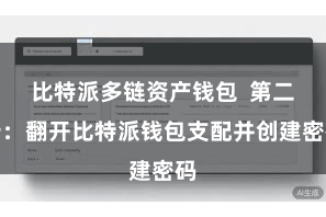 比特派多链资产钱包  第二步：翻开比特派钱包支配并创建密码